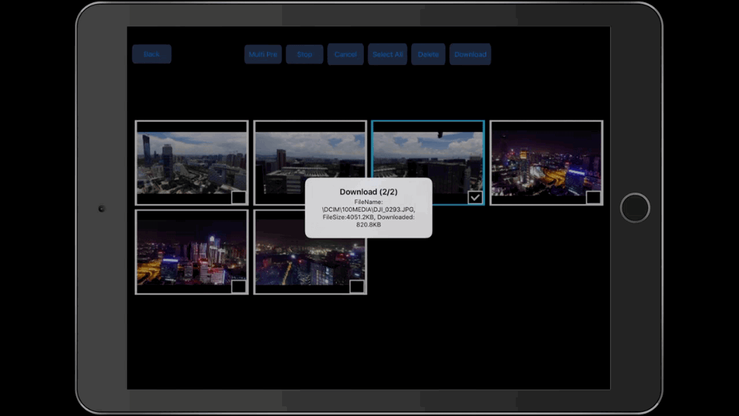 try to download photos in single preview mode and multiple